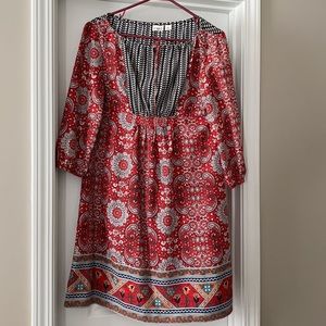 Super cute polyester dress.   Cool and comfy